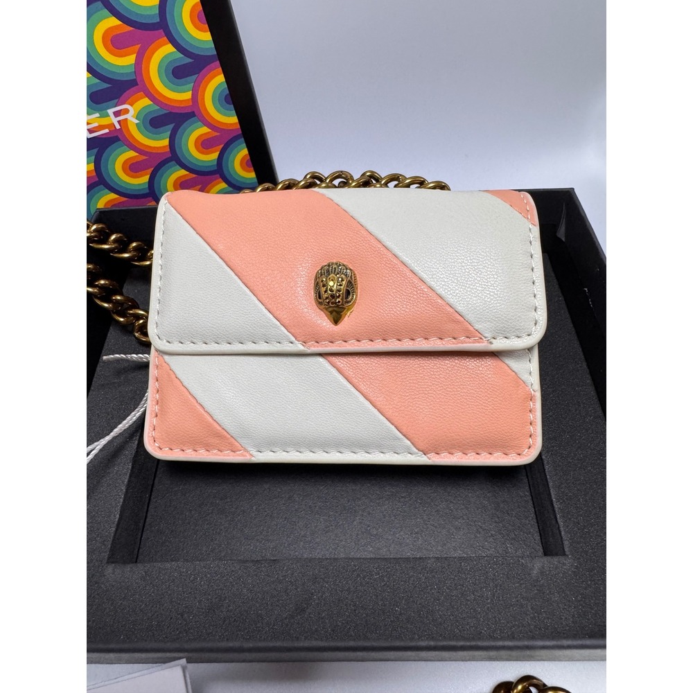 Kurt Geiger London Micro Kensington Leather Crossbody Bag Peach Cream NWOT - Picture 4 of 8
